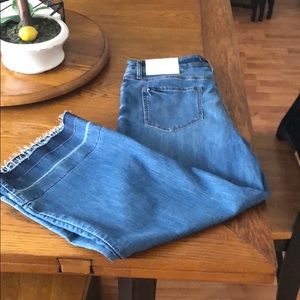 Loft wide leg cropped jeans